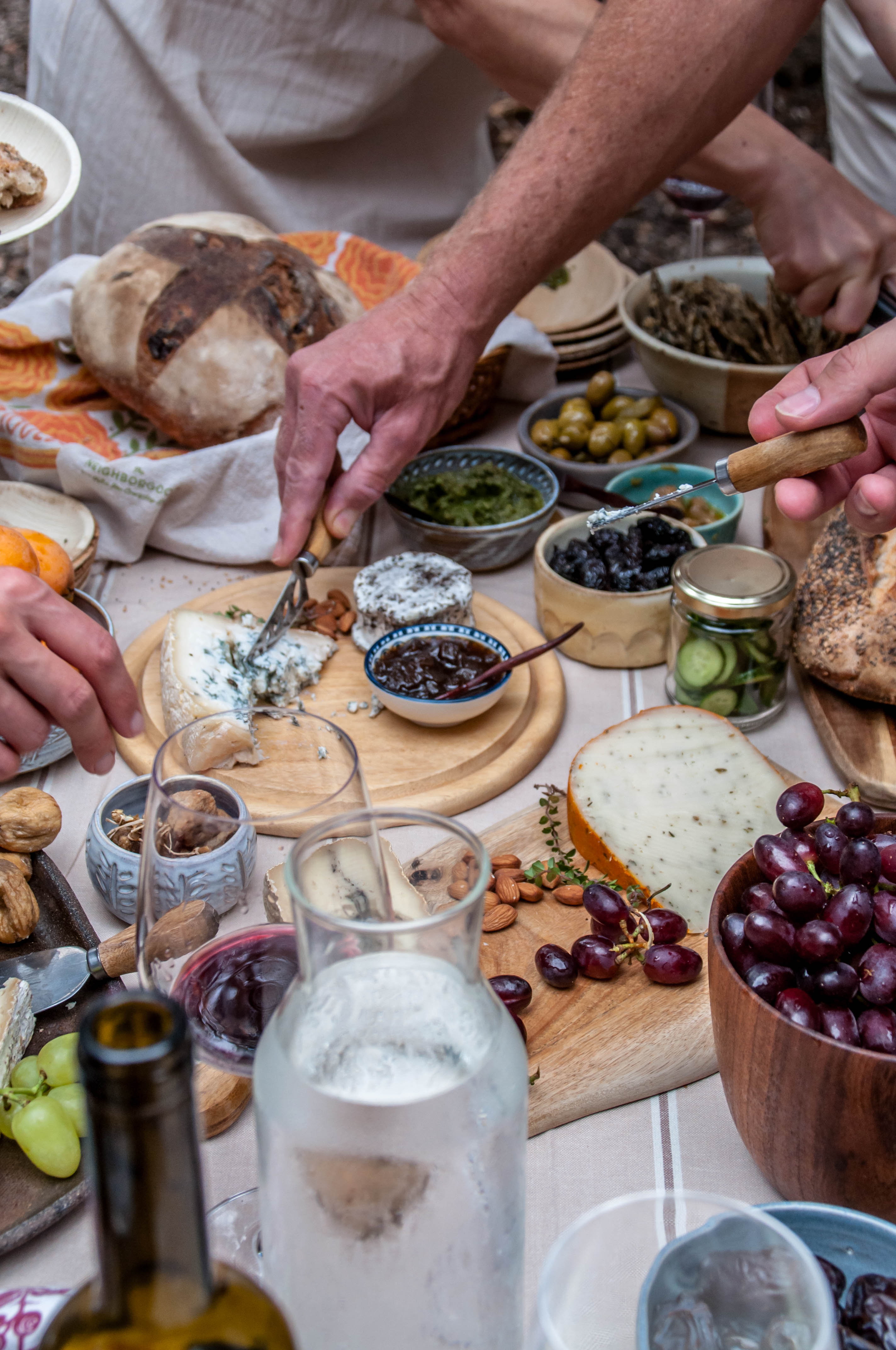 Seasonal food spread on a table